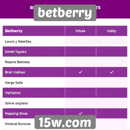 Comparativo entre Betberry e outros sites de apostas